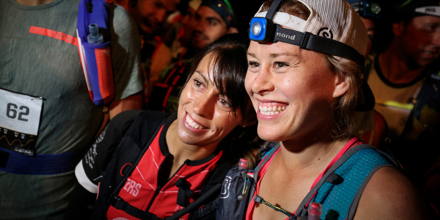 Gemma Arenas and Hillary Allen lining up for the High Trail Vanoise. ©iancorless.com / ISF